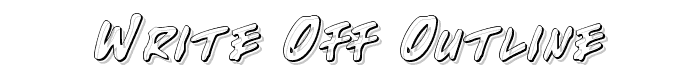 Write Off Outline font